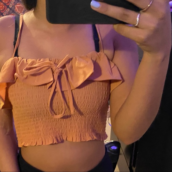 Orange , ActiveUSA crop top - Picture 3 of 4